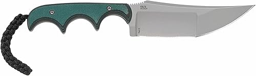 Miniatura 8 de CRKT Cuchillo de hoja fija de supervivencia al aire libre minimalista persa con vaina: hoja de borde liso de acero inoxidable, mango de micarta, 2379