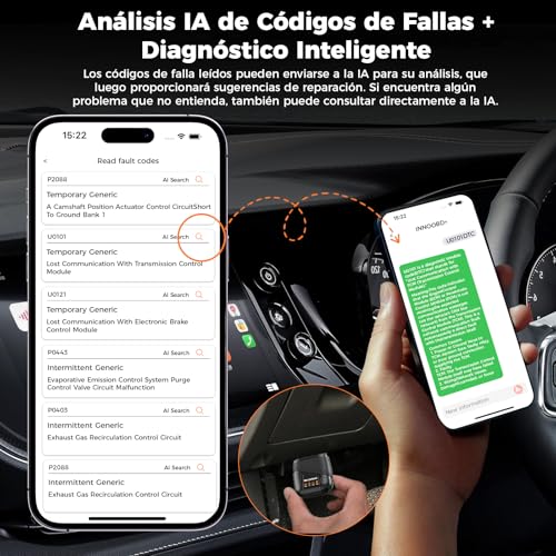 Lector OBD2 Bluetooth diagnosis coche multimarca escáner motor ABS airbag iOS 5