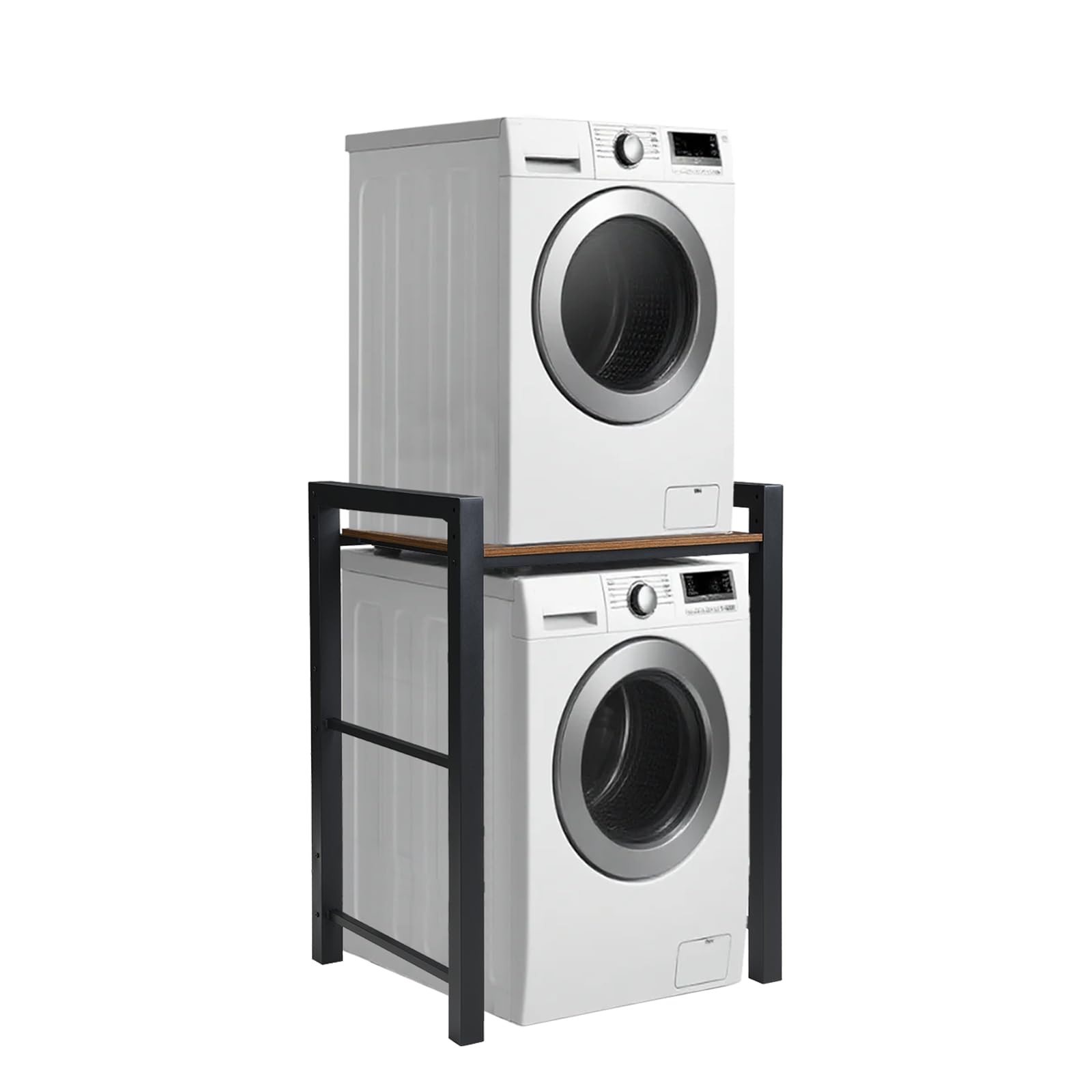 Regal über Waschmaschine mit Regalbrett,Waschmaschinenschrank Tragfähigkeit 300kg,Waschmaschinenregal für Waschmaschine und Trockner,Verbindungsrahmen Kit für Waschmaschine & Trockner