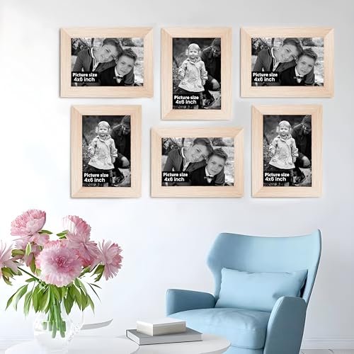 Image of Art Street Set of 6 Wall Photo Frames, Wall Hanging Picture Frame for Home, Living Room, Study Room Decor & Office Decor (Color: Pink, Size, 4x6 Inch)