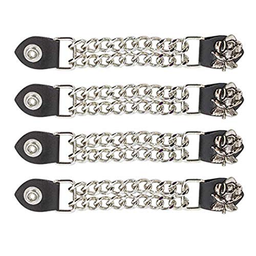 Dream Apparel Women Rose Vest Extender Chrome Double Diamond Cut Chrome Chain (4)