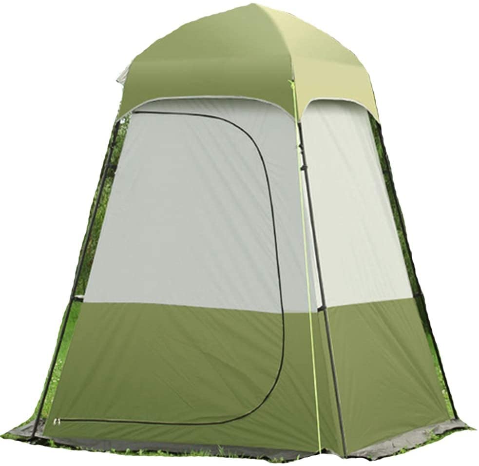 Tente de camping pop up grand volume hauteur 2m40 cabine de douche et WC
