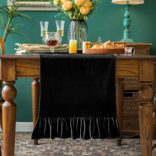 Velvet Table Runner Soft Decorative Luxurious Solid 108 Inches Long