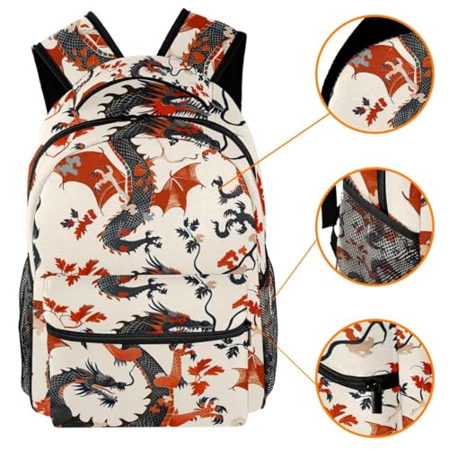 Sac à dos de voyage dragon Campus taille unique multicolore avec sangles confortables - 3