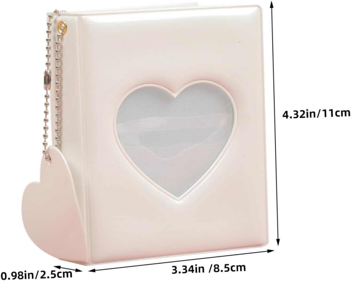 Heart Hollow Photocard Album 2pcs PVC Picture Book with Pendant