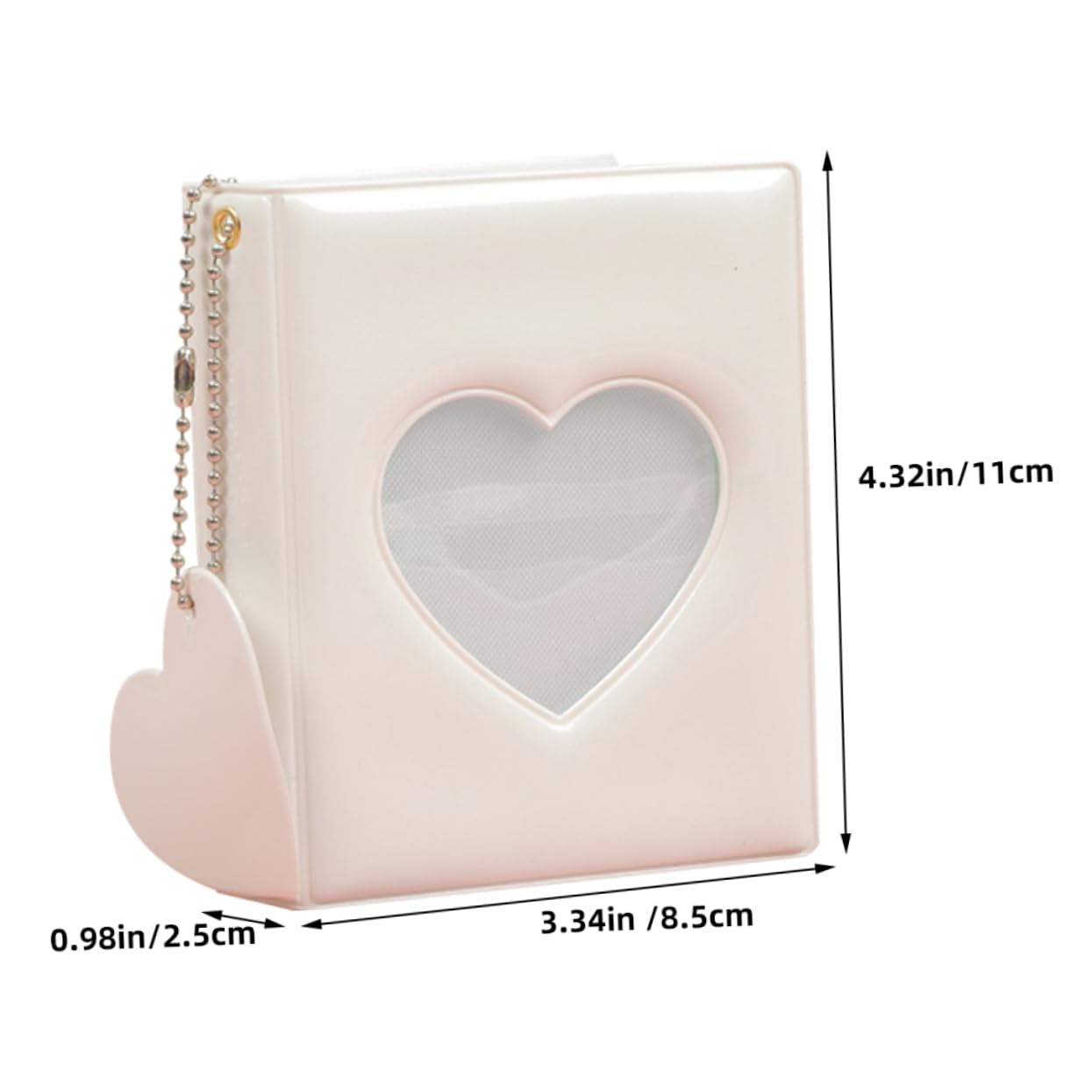 VINTORKY Love Photo Album Mini Photocard Binder Portable Photo Scrapbook Delicate Design Perfect for Greeting Card Organizer