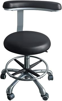 SFKLYU Dental Assistant Chair - 360  Rotation, PU Leather Saddle Stool, Height Adjustable [Energy Class A]