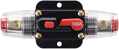 Anjoshi - Soporte para fusibles de 20 a 300 A, interruptor de circuito en línea para automóvil de audio y amperios, protección contra sobrecarga,