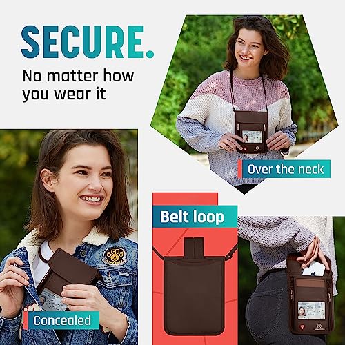 Image of Alpha Keeper Neck Wallet for Travel Man and Women, RFID Passport Holder