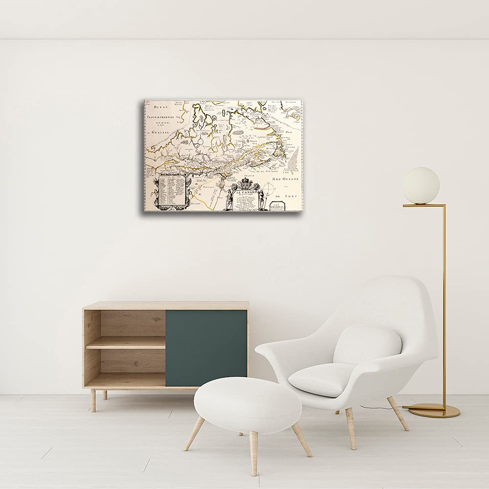 Legendarte - Obraz na płótnie - Old Atlas Map No. 11 - Dekoracje ścienne cm. 80x100