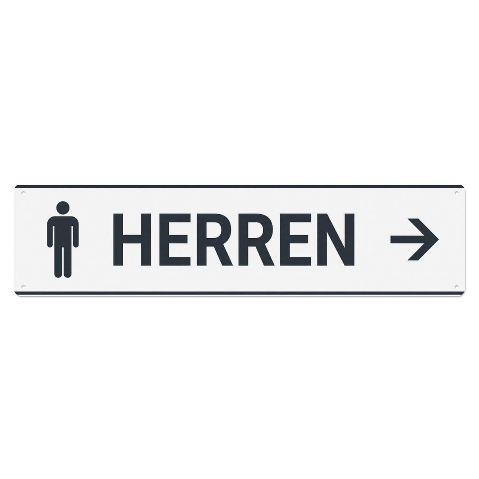 Herren Restroom Entrance Facility Metal Tin Sign Plaque Wall Decor for Cafe, Club Bar, Office, Home Garden Metal Poster 4x16Inch