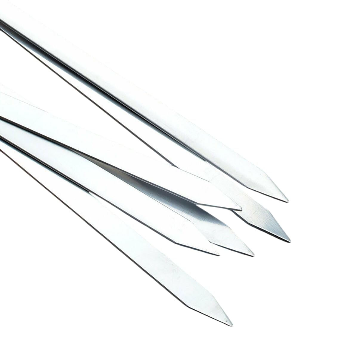 Stainless Steel Flat Kebab Skewers, 19 inch Turkish Skewers, Perfect for Koobideh Kebab, Turkish Style and paneer Tikka BBQ (Set of 6)-image-24