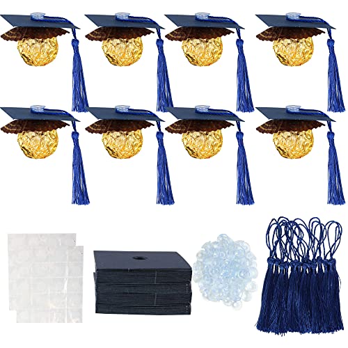 Tapas de graduación para cupcakes evitan decoraciones complicadas azul 2024
