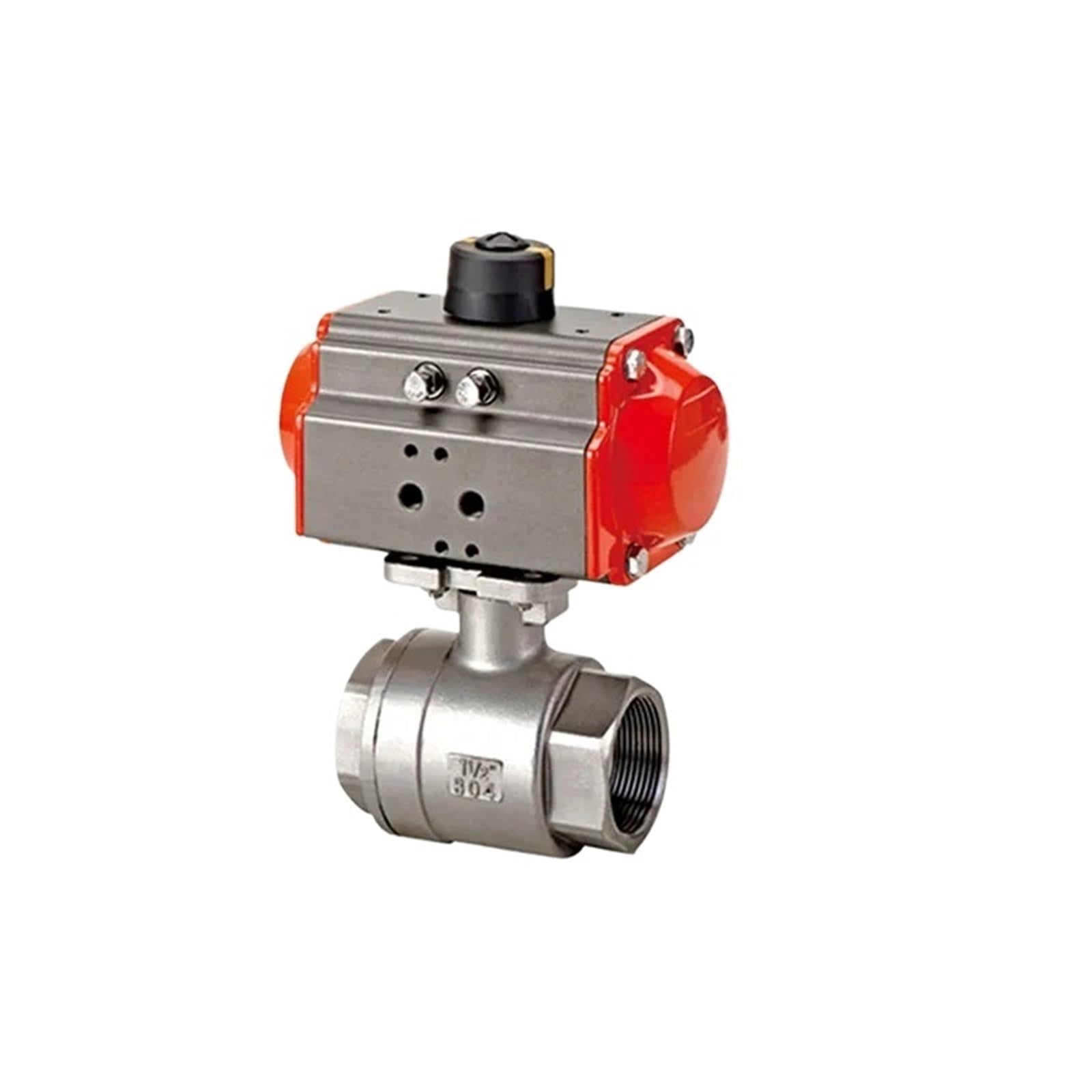 Vanne à bille pneumatique DN40 en inox 304 avec actionneur double effet