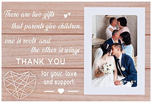 Wedding Thank You Gift For Parents Of The Bride - Wedding Picture Frame Gifts For Mom Dad Of The Groom - Bridal Shower Gifts For Mother Father - Photo Frame Gift -There Are Two Gifts That Parents Give Children #TOP30