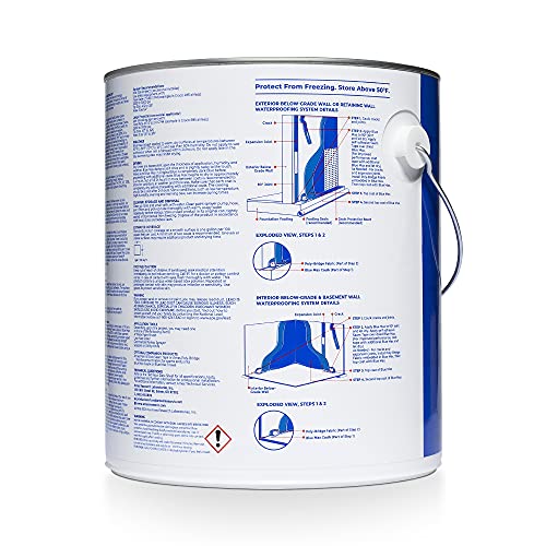 AMES BMX1RG 1 Gallon Blue Max Regular Liquid Rubber Waterproofer, Blue Liquid Rubber Waterproofer Interior and Exterior - Thumbnail 2
