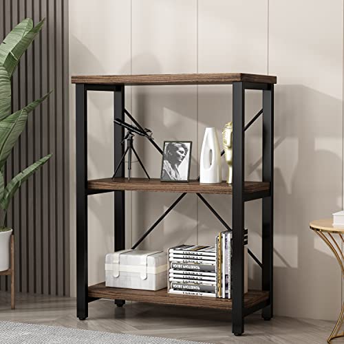 IRONCK Librerie e Librerie Triplo Wide 5 Livelli Industriale Libreria Grande Etagere Libreria Open Display Shleves con Telaio in Metallo per Soggiorno Camera Da Letto Casa Ufficio