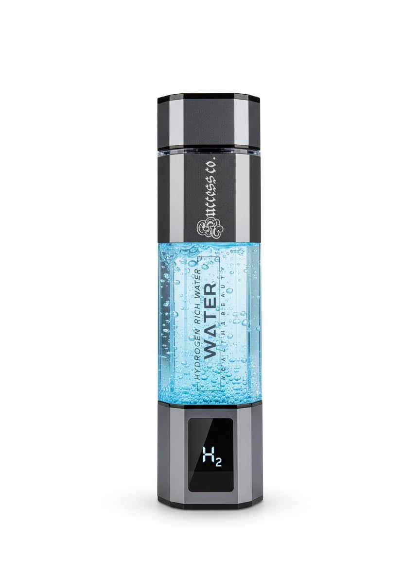 Success Co Hydrogen Water Bottle in Metallic Grey - Enhanced Hydration with Advanced Filt…