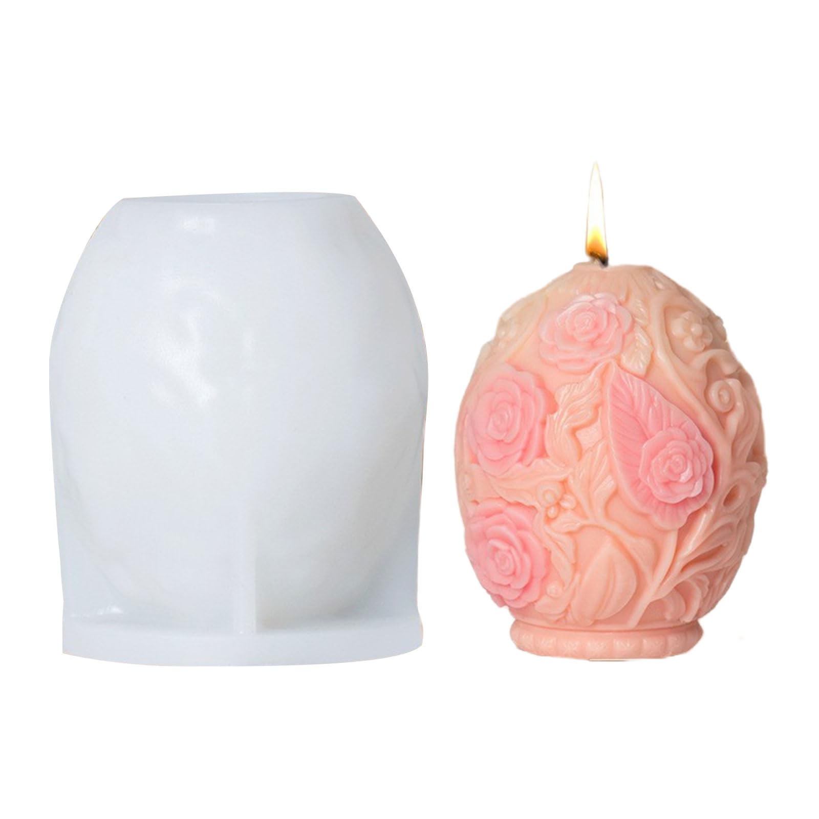 Kalttoy Rose Flower Molds Casting Molds Easters Relief Eggs Silicone Ornament Plasters Epoxy Resin Rose Flower Relief Eggs