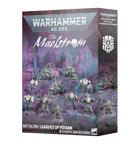 Image of Warhammer 40,000 The Maelstrom Battalion Leagues of Votann 10 Miniatures Memnyr Strategist Hernkyn Pioneers Ironkin Steeljacks
