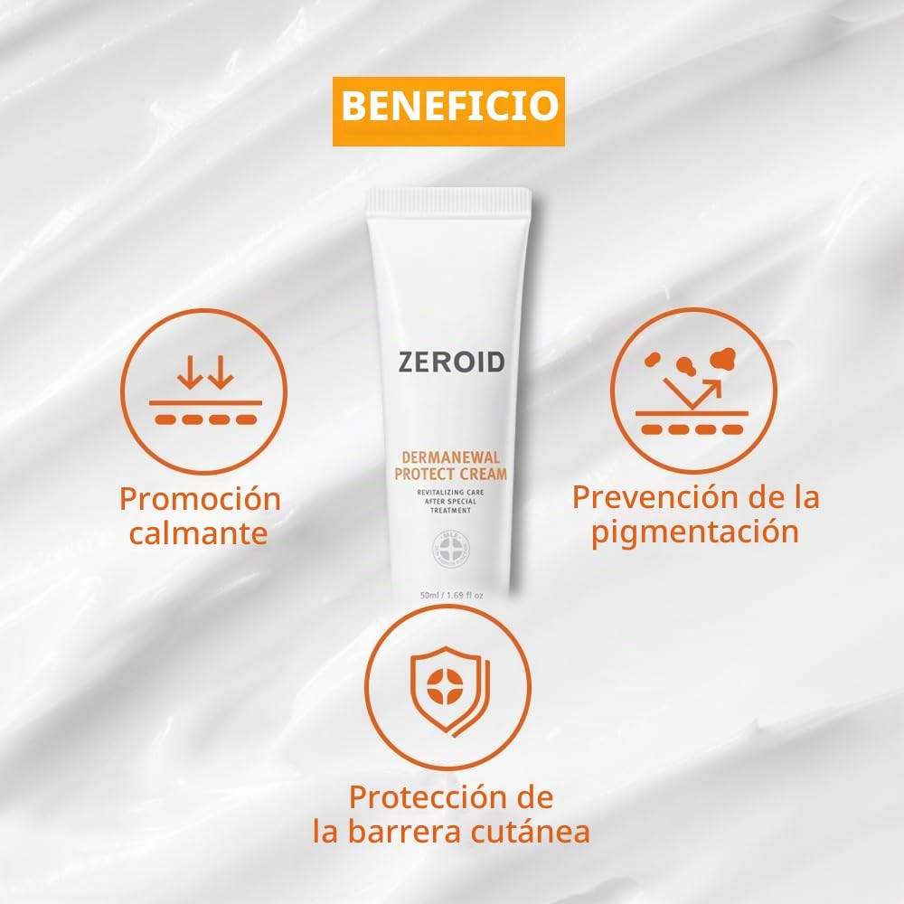 ZEROID Crema Dermanewal Protect 50ml - Ceramida, Niacinamida, Cuidado Revitalizante para Piel Después de Tratamiento Especial, Calmante, Protección de Barrera Cutánea, Cuidado de la Piel Coreano