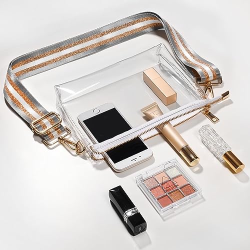 Image of Clear Purse for Women - Stadium Approved Crossbody Bag, Small Stadium Bag for Concerts & Sports Events