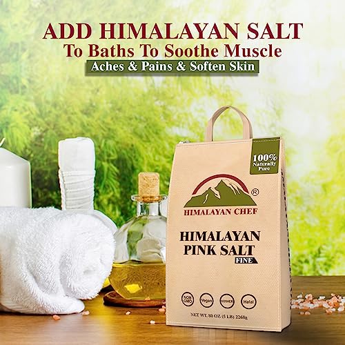 Himalayan Chef SLT-BAG80OZ-PSF Himalayan Pink Salt - 5 Lbs Fine Grain Bulk Bag thumb #4