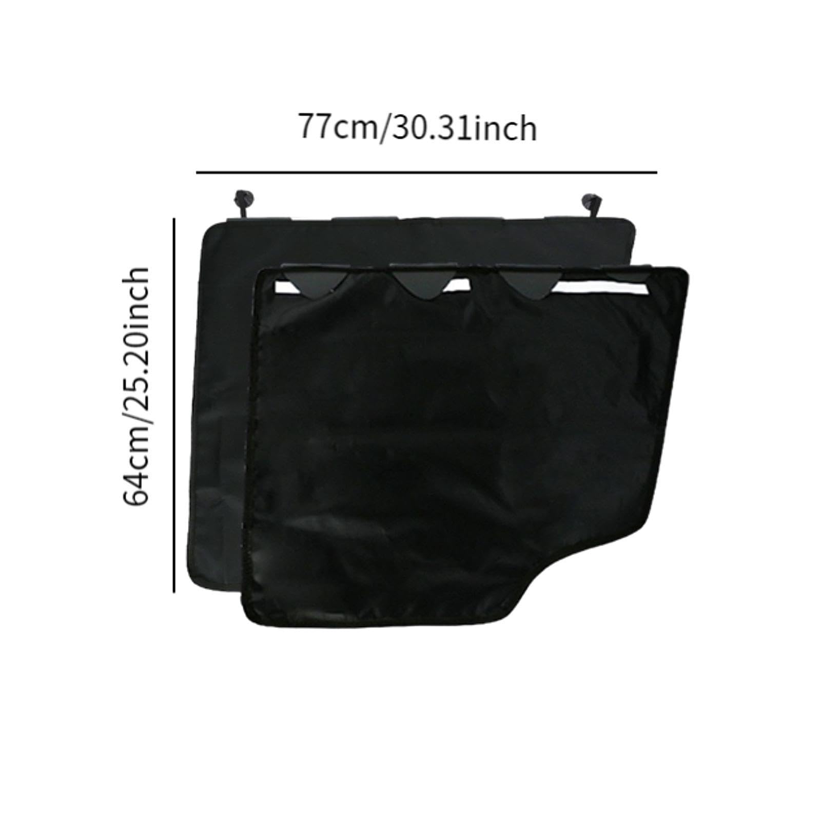 Lot de 2 de Portières de Voiture pour Chiens, Tapis Anti-Rayures pour Animaux, Lavables et Imperméables, avec Une Conception Résistante Au, Noir