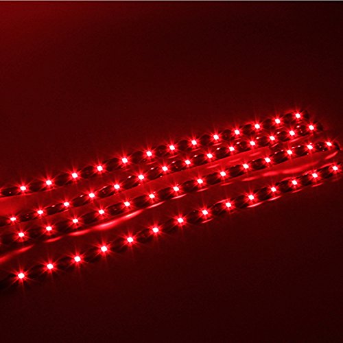 Tira LED impermeable flexible roja 12V para auto 30cm pack 4 miniatura 2