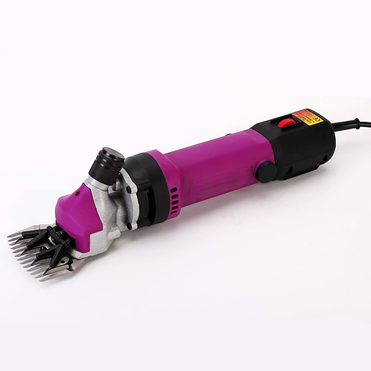 Eléctrico Esquiladora De Caballo 690W, Ovejas Eléctrica Cortadora Esquiladora, 6 Engranajes Ajustables, para Caballos/Camellos/Perros,Púrpura,110V