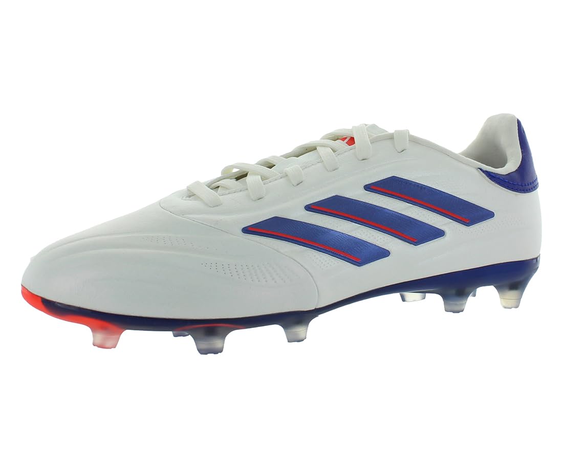 adidas Copa Pure 2 Elite FG GS Boys Shoes Size 5.5, Color: Cloud White/Lucid Blue/Solar Red