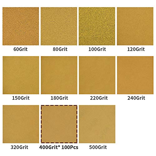 SPEEDWOX 100 Pcs 6 Inches Sanding Discs 400 Grit Dustless Hook and Loop Sandpaper for Random Orbital Sander Yellow Finishing Discs for Automotive Woodworking - Image 2