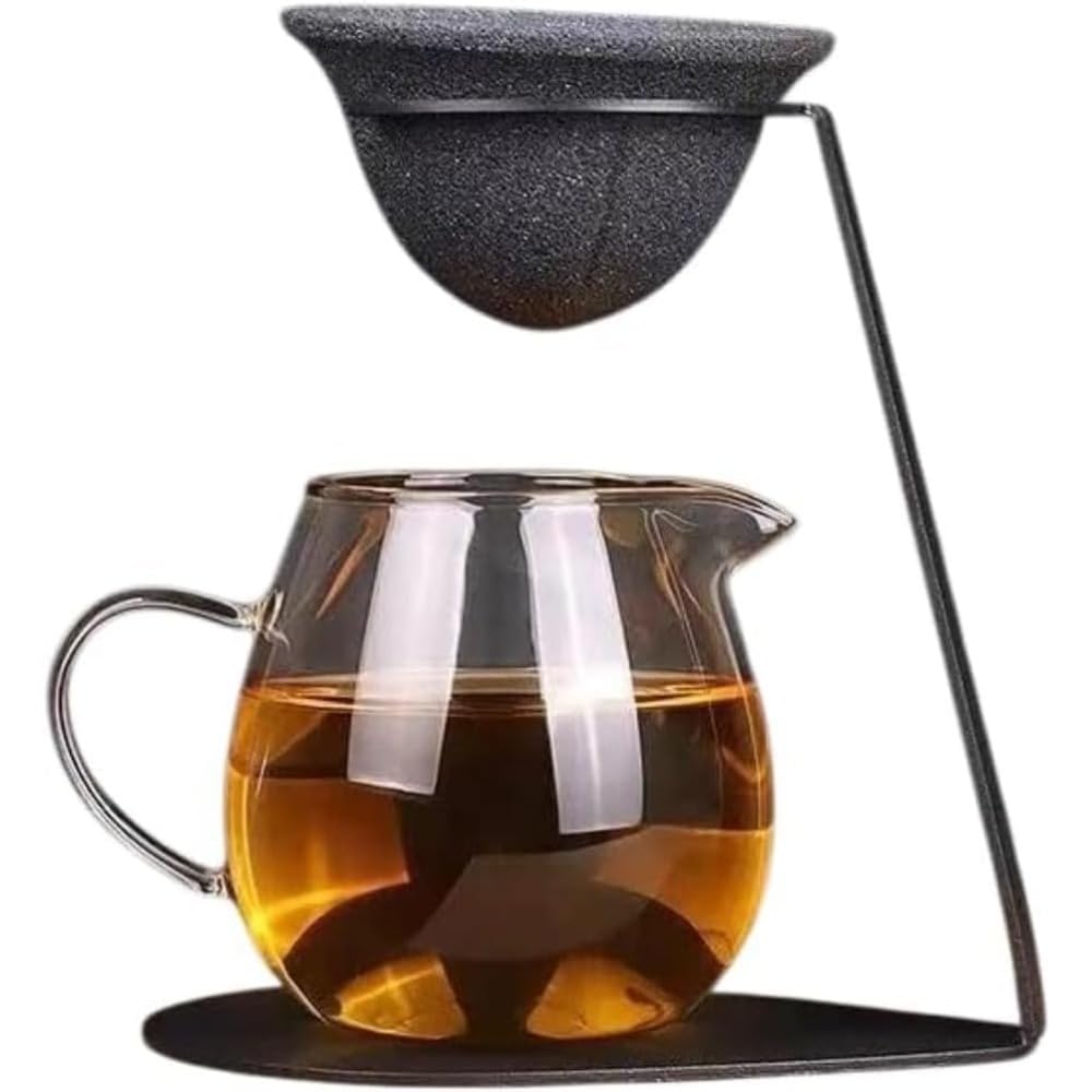 DAboru (Recommended for Tea Ceremony) Hasami Ware Ceramic Filter Set, Ceramic Coffee Filter, Non-Porous Filter, Coffee Filter & Stand Set, Plate, Infuser, Teapot, Coffee Filter with Silicone Ring, Tea
