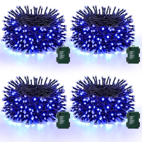 Lomotech Battery Operated Christmas Lights - 4 Pack Total 66ft