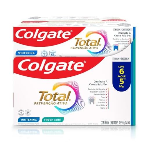 Creme Dental Para Branqueamento Colgate Total 12 Whitening & Advanced Fresh 90g Promo Leve 6 pague 5