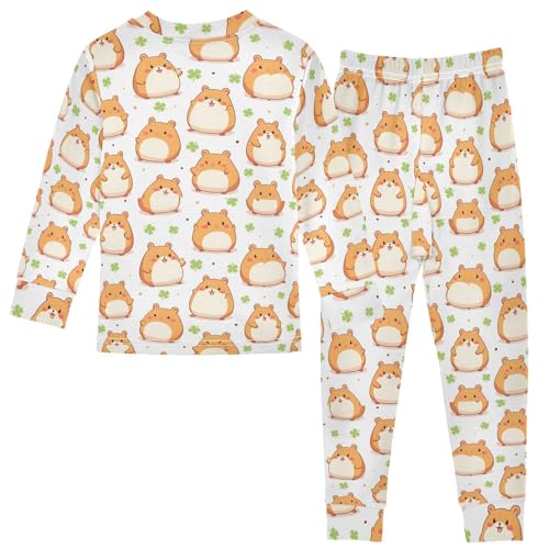 ALAZA Animal Mouse Cartoon 2 Piece Pajama Set Long Sleeve Top and Pants Sleepwear Unisex2