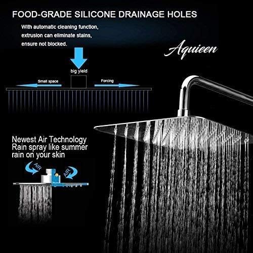 Image of Aquieen High Rise Goose Neck Curve Shower Arm SS 304 (Shower Arm, 6 inch x 12 inch)
