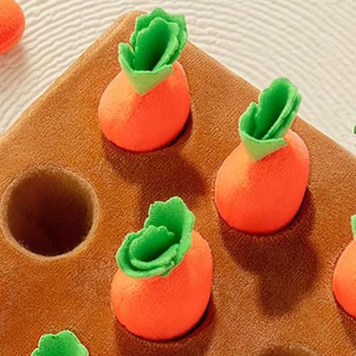 LuGirlre 2026 Sniffing Games Dog | Pets Carrot Puzzle Toy Dog Activity Mat with 9 Pieces Carrot | for Small Medium Large Older Dogs and Kittens Mental Stimulation of Your Dog