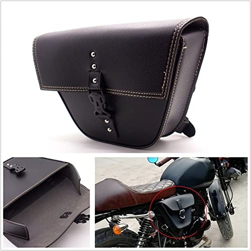 Bolsa lateral para moto de cuero sintético con hebilla rápida miniatura 7
