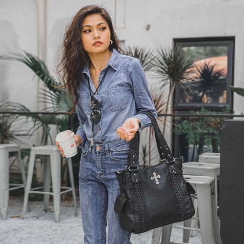 Bolso Hobo grande para mujer con asa y correa ajustable miniatura 4