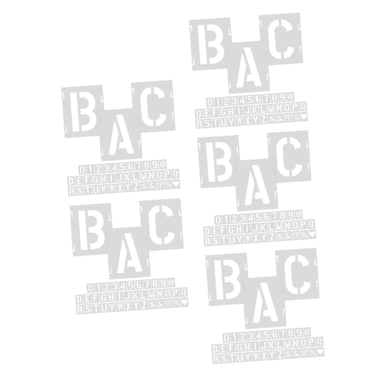 5 Set Stencil Pittura Riutilizzabili Pet Modelli e per Decorazioni Murali e Fai da Te Resistenti e Versatili per e