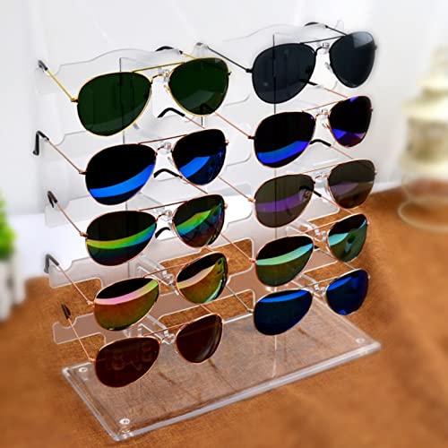 Support à lunettes de soleil transparent avec base stable - 3