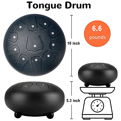 Steel Tongue Drum 11 Notas 10 Pulgadas Clave C miniatura 3
