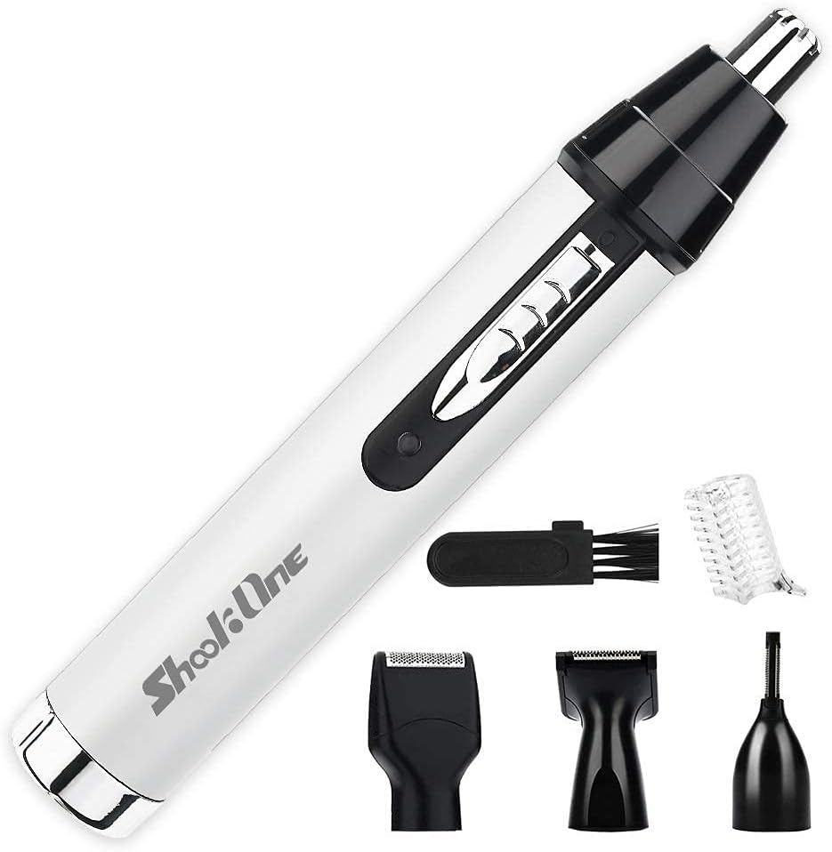 Nose Ear Hair Trimmer for Men Electric Trimmer Eyebrow Sideburns Men 4 in 1 Grooming Kit, USB Rechargeable, Waterproof, Eco-/Travel-/User-Friendly