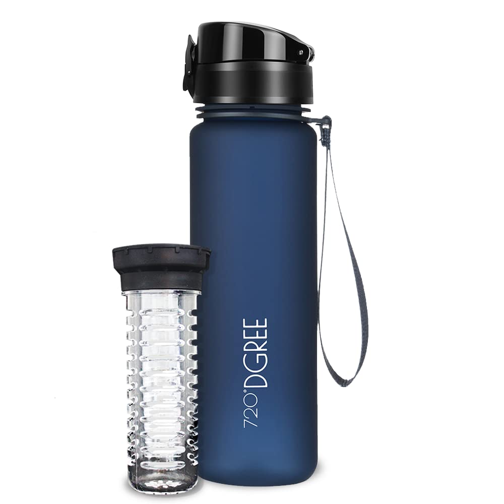 720°DGREE Botella Agua 1 Litro “uberBottle“ - Tamiz-Fruta, softTouch - Sin BPA, Prueba de Fugas, Reutilizable - Cantimplora, Water Bottle ideal para Deporte, Fitness, Gimnasio, Senderismo, Ciclismo — view 81