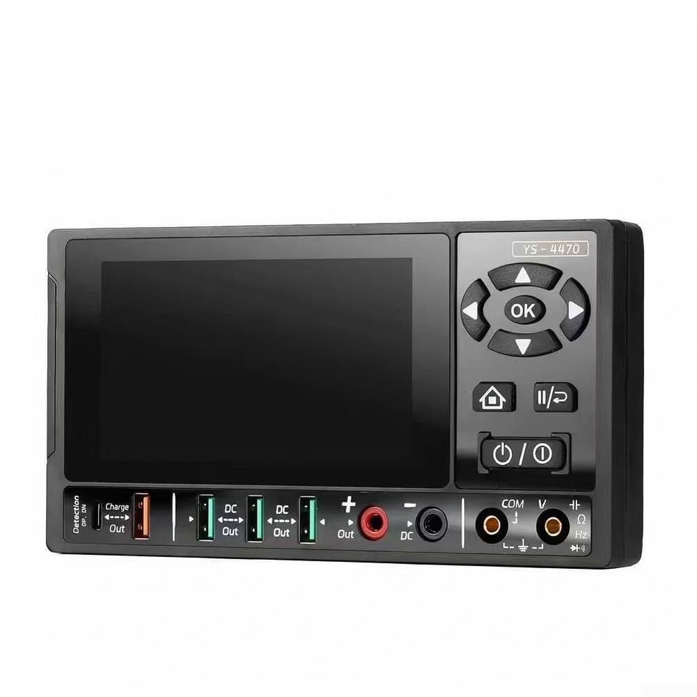 YS-4470 Multimetro digitale amperometro con True RMS, rilevatore di tensione di corrente 10A per la riparazione del telefono cellulare, alta precisione ± 0,5% DC, display retroilluminato, nero