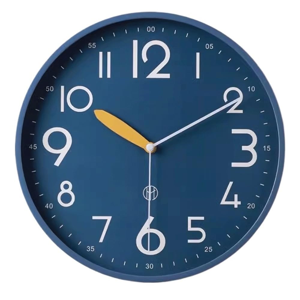 Horloge murale pour salon design bleu et silencieux afin de sublimer la maison