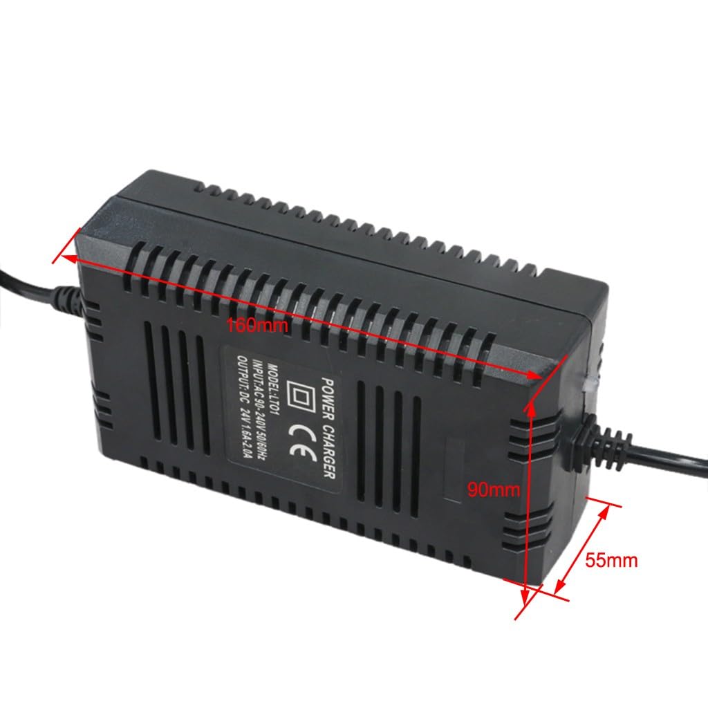 CWTD 24V 2A Scooter Battery Charger for Razor Electric Scooter 24V ATV Quad Dune Drifter