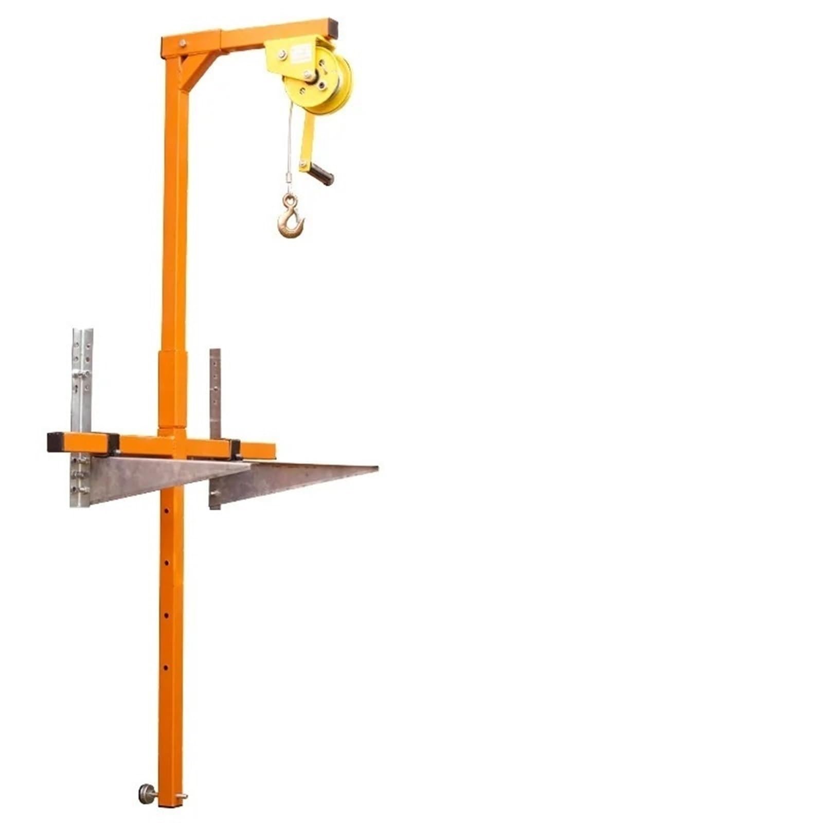 33FT Ropes Air Conditioner Outside Installation Lifting Tool, Hand Winch + Folding Hanger, Manual Crane Tool MINGPING