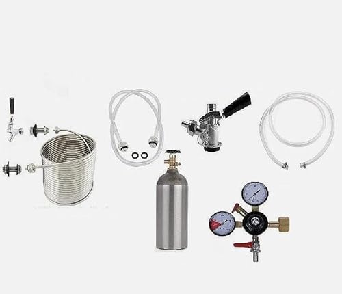NY Brew Supply Complete 1 Tap Jockey Box Kit-No Cooler - Sanke D Coupler (Fits American Kegs)